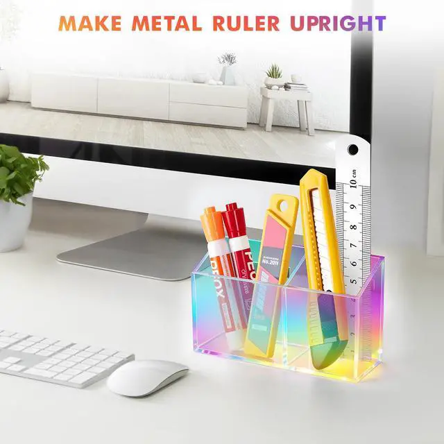Alt view image 7 of 7 - Magnetic Dry Erase Marker Holder for Whiteboard,Non-slip Acrylic Magnet Pen Holder for Fridge Refrigerator,Locker Organizer for Work,Locker Accessories,Pencil Cup for Desk(Colorful)