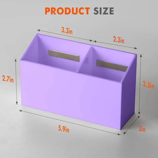 Alt view image 7 of 7 - Magnetic Dry Erase Marker Holder for Whiteboard,Non-slip Acrylic Magnet Pen Holder for Fridge Refrigerator,Locker Organizer for Work,Locker Accessories,Pencil Cup for Desk(Purple)
