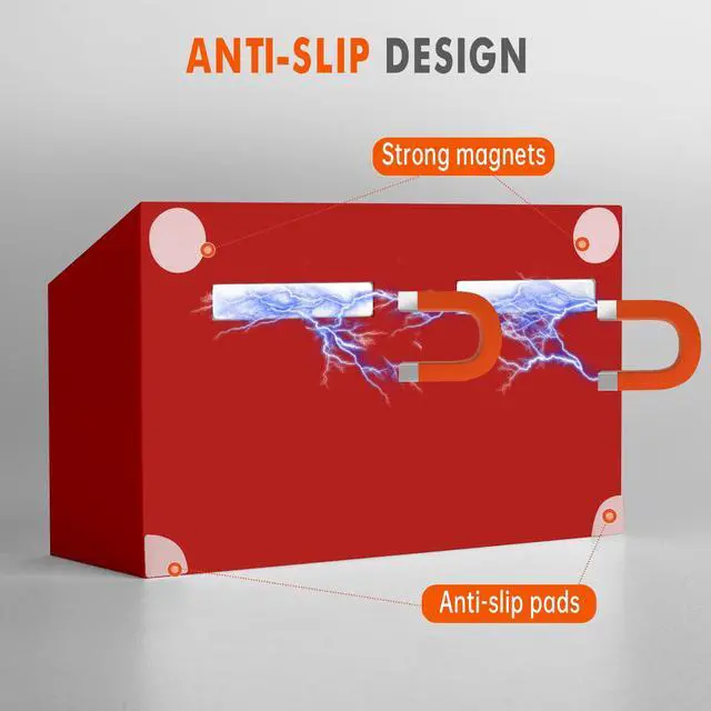 Alt view image 2 of 7 - Magnetic Dry Erase Marker Holder for Whiteboard,Non-slip Acrylic Magnet Pen Holder for Fridge Refrigerator,Locker Organizer for Work,Locker Accessories,Pencil Cup for Desk(Red)