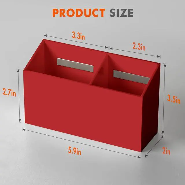 Alt view image 7 of 7 - Magnetic Dry Erase Marker Holder for Whiteboard,Non-slip Acrylic Magnet Pen Holder for Fridge Refrigerator,Locker Organizer for Work,Locker Accessories,Pencil Cup for Desk(Red)