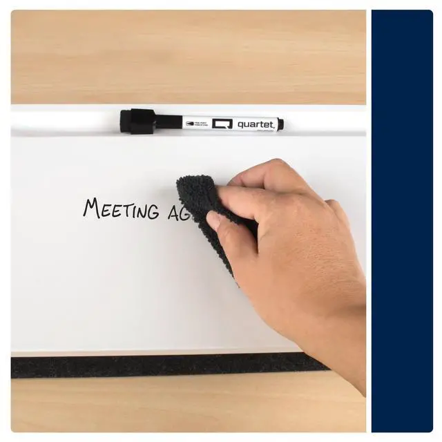 Alt view image 5 of 6 - Dry Erase White Board, Magnetic Desktop Computer Pad for Notetaking, 21" x 7-3/4 Whiteboard, 1 Dry Erase Marker and Keyboard Pad, White Surface (Q090F01-R)