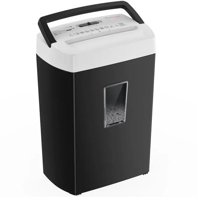 Main image of 12-Sheet Cross Cut Paper Shredder, 5.5 Gal Home Office Heavy Duty Shredder for Paper, Credit Card, Mail, Staples, with Transparent Window, High Security Level P-4