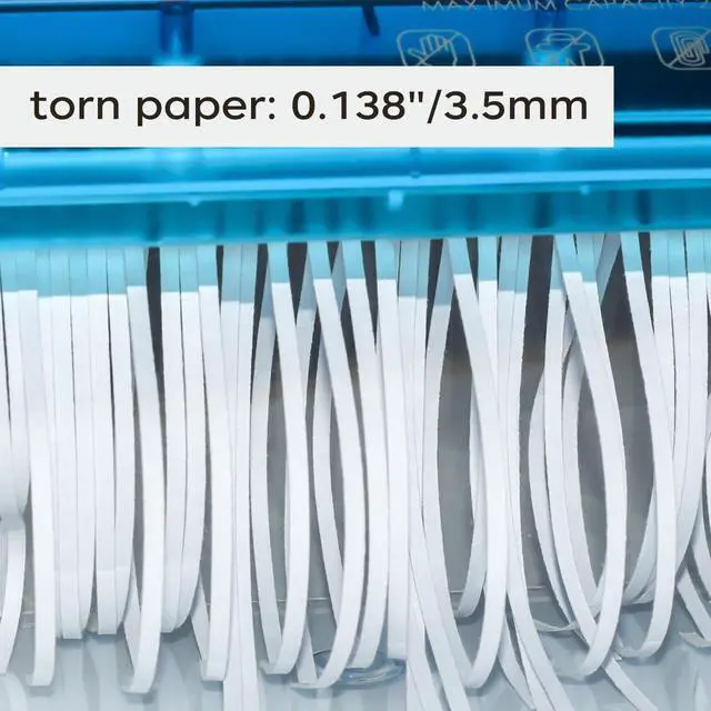 Alt view image 6 of 6 - Standard A4 Paper Hand Shredder Portable Paper Shredder Manual Shredder Documents Paper Cutting Tool Home Office Desktop Stationery Blue