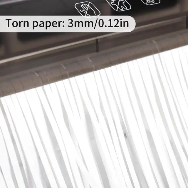 Alt view image 5 of 6 - A4 Paper Manual Shredder - Black Portable Mini Paper Grinder Capacity 3L for A4 Files Documents Straight Cutting Tool Home Office Desktop Supplies WD23BK