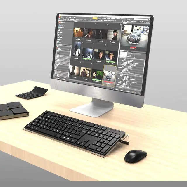 Alt view image 7 of 7 - Acrylic Tilted Computer Keyboard Stand for Ergonomic Typing, Keyboard Tray Holder with Silicone Non-Slip Case, Clear