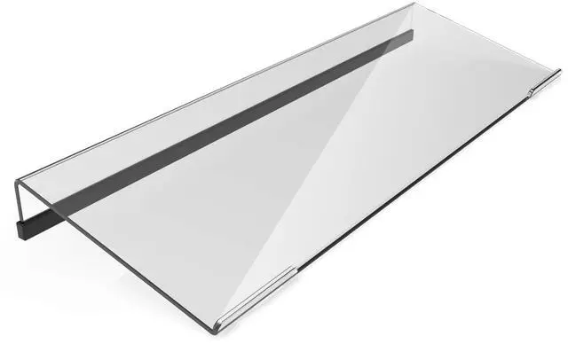 Main image of Acrylic Tilted Computer Keyboard Stand for Ergonomic Typing, Keyboard Tray Holder with Silicone Non-Slip Case, Clear