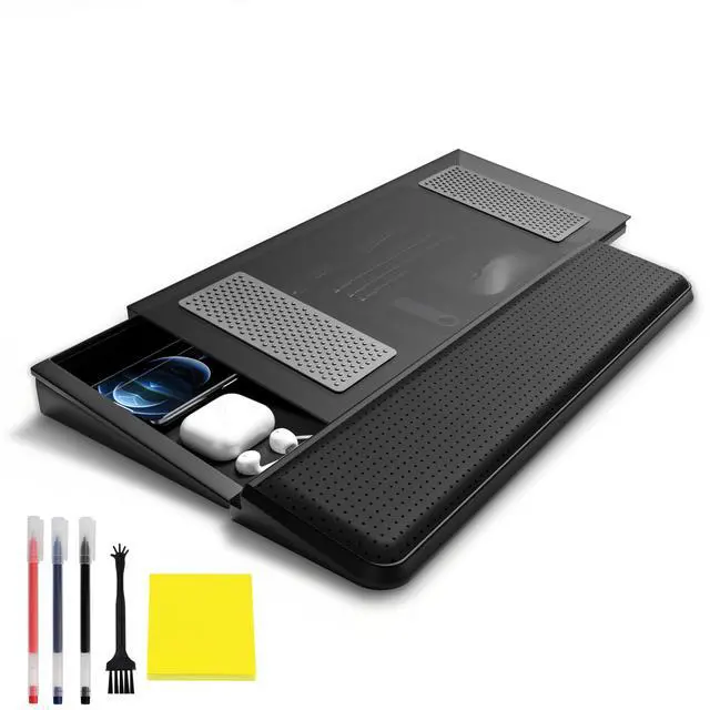 Main image of Computer Keyboard Stand with Wrist Rest & Storage Tray - Acrylic Keyboard Riser for Office Desk Accessories Decor, Ergonomic Keyboard Holder for Home Comfortable Typing - Fits All Keyboard Sizes