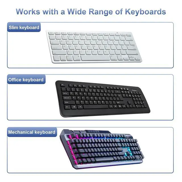 Alt view image 6 of 7 - Acrylic Tilted Computer Keyboard Stand Holder, 16.9" x 5.7" Keyboard Riser with Silicone Anti-Slip Strip, Keyboard Tray for Easy Ergonomic Typing for Office Desk, Home, School (Clear)