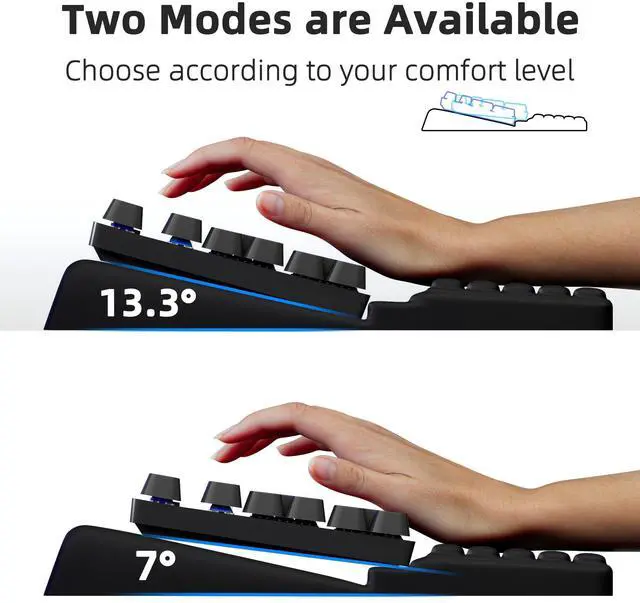 Alt view image 4 of 6 - Keyboard Stand with Wrist Rest, Comfy Ergonomic Keyboard Riser Holder for Office Home