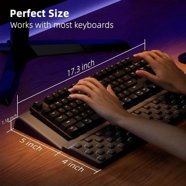 Alt view image 6 of 6 - Keyboard Stand with Wrist Rest, Comfy Ergonomic Keyboard Riser Holder for Office Home