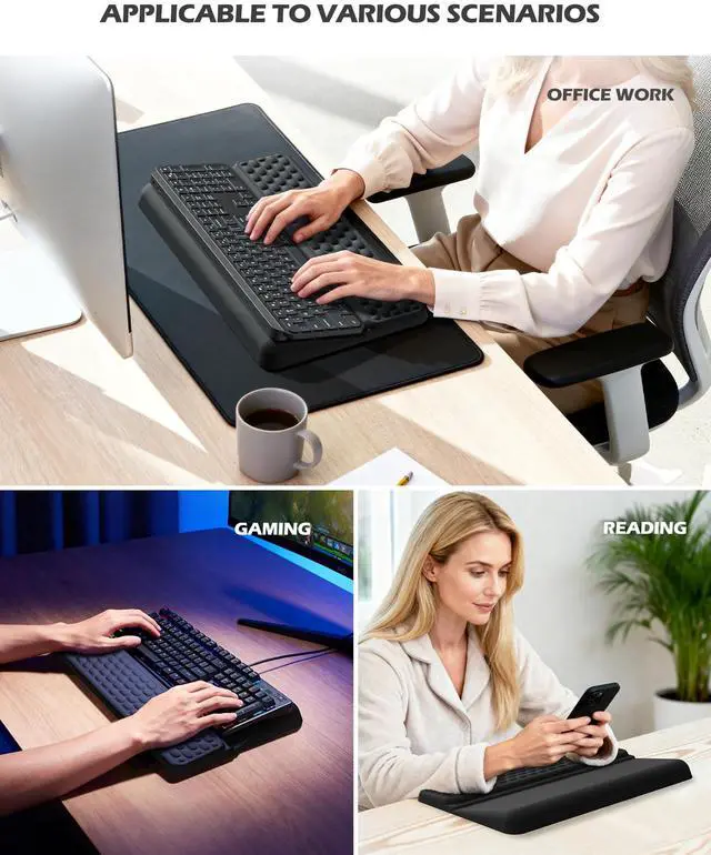 Alt view image 7 of 7 - Wrist Rest for Computer Keyboard, Keyboard pad with Wrist Support
