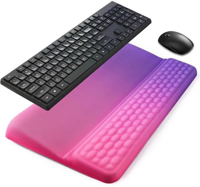 Main image of Wrist Rest with Keyboard Stand, Ergonomic Keyboard Riser Holder with Memory Foam Wrist Support Pad, Desk Cushion Easy Typing for Home Office Laptop Computer Gaming, Red-Purple Gradient