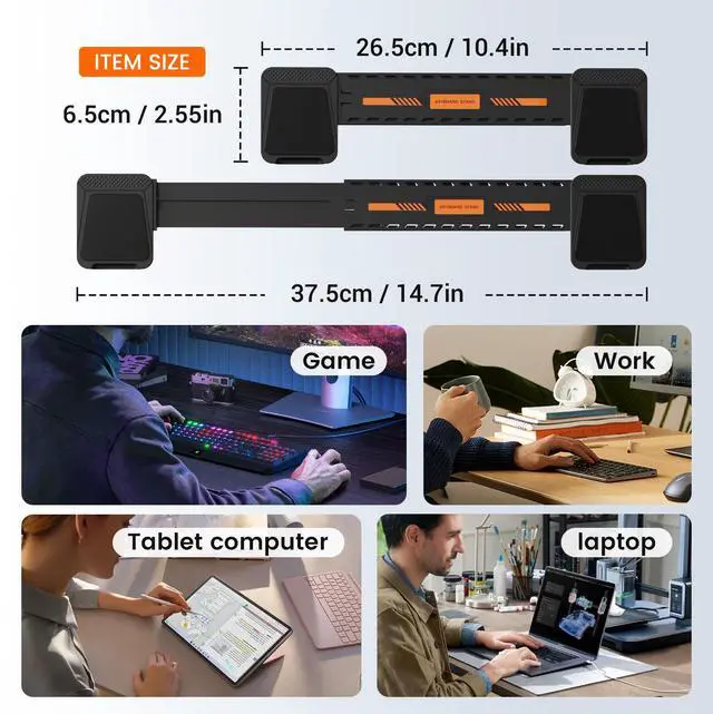Alt view image 5 of 7 - Computer Keyboard Stand for Desktop,Adjustable Keyboard Riser for Apple Magic Keyboard and Flat-Back Keyboards Only, Ergonomic Office Desk Accessories