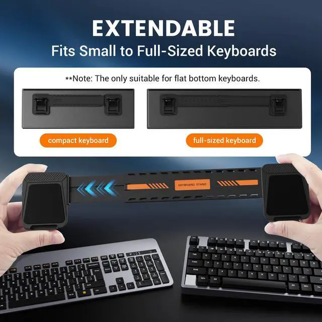 Alt view image 6 of 7 - Computer Keyboard Stand for Desktop,Adjustable Keyboard Riser for Apple Magic Keyboard and Flat-Back Keyboards Only, Ergonomic Office Desk Accessories