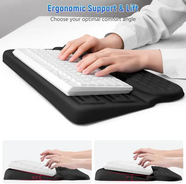 Alt view image 7 of 7 - Wrist Rest with Keyboard Stand, 3-in-1 Ergonomic Keyboard Riser