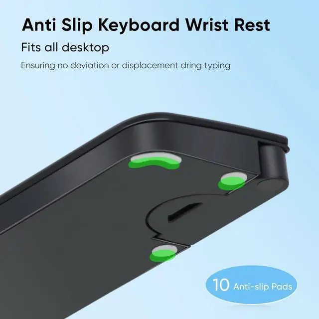 Alt view image 6 of 7 - Keyboard Wrist Rest with Cleaning Kits,Palm Pad for Pain Relief, Wrist Support for Long Hours of Work, Gaming,Studying,Black 14.17'' Wrist Rest for 85% Mechanical Keyboard