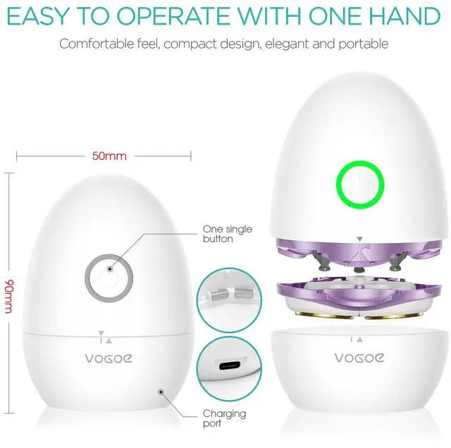 Alt view image 6 of 7 - Electric Shaver for Women 3D Floating Blade Rotary Razor Hair Remover for Arms, Legs and Underarms Rechargeable Portable and Safe Wet and Dry Use, Purple ES300