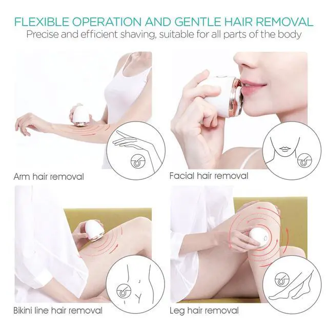 Alt view image 3 of 7 - Electric Shaver for Women 3D Floating Blade Rotary Razor Hair Remover for Arms, Legs and Underarms Rechargeable Portable and Safe Wet and Dry Use ES300