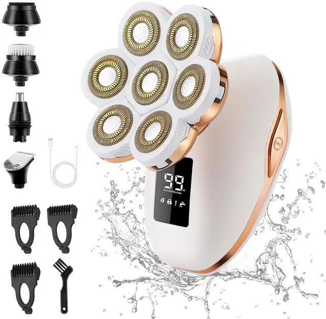 Main image of Electric Razors for Women, 7D Electric Shaver for Women, 5 in 1 Lady Shavers, Wet/Dry Bikini Trimmer, Rechargeable Facial Hair Removal, Painless Face Razor for Arms Legs Armpit Pubic Area