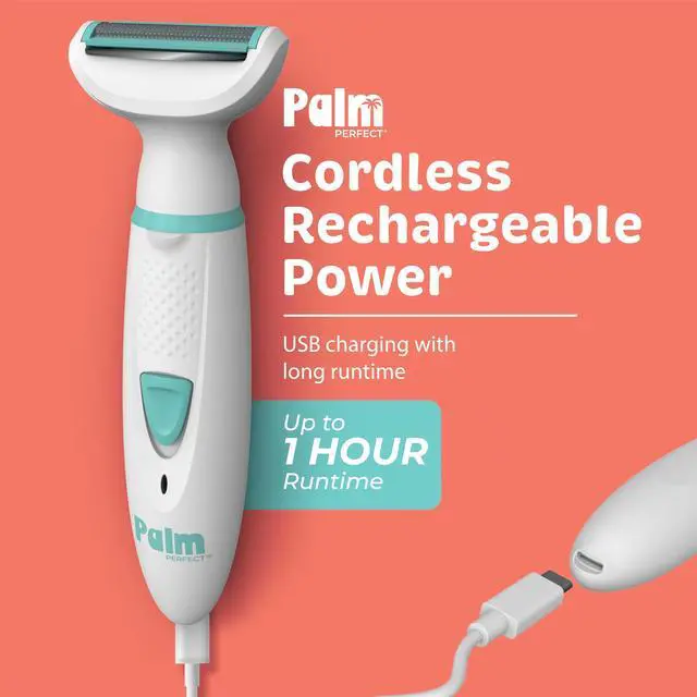 Alt view image 5 of 7 - Rechargeable Shaver for Women Waterproof Electric Razor with Built-in LED Light Includes Space-Saving Shower Wall Mount and USB Charging Cable Safe for All Body Parts