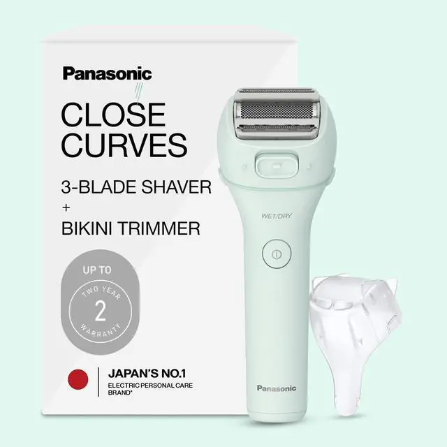 Main image of Electric Bikini Trimmer, Waterproof Full-Body Cordless Electric Razors for Women Legs with Bikini Attachments, 3 Hypoallergenic Blades, for Travel, Shower, and Everyday Use - ES-AWL6AG