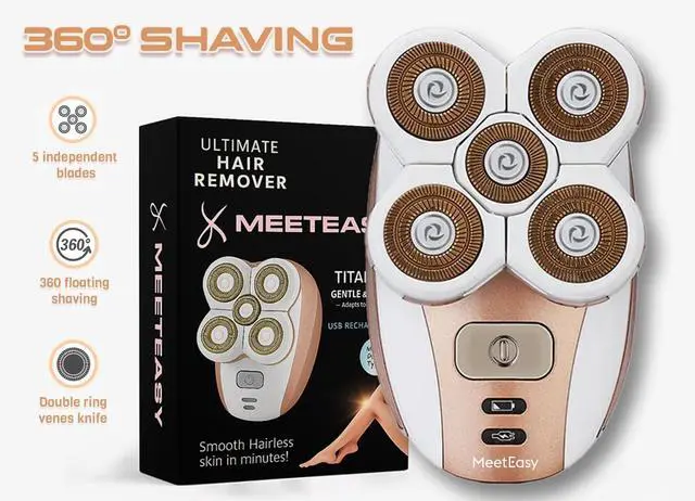 Alt view image 4 of 7 - Electric Leg Shaver for Women - Rechargeable Painless Lady Razor for Leg Face Lips Body Underarms Armpit - Female Cordless Bikini Trimmer