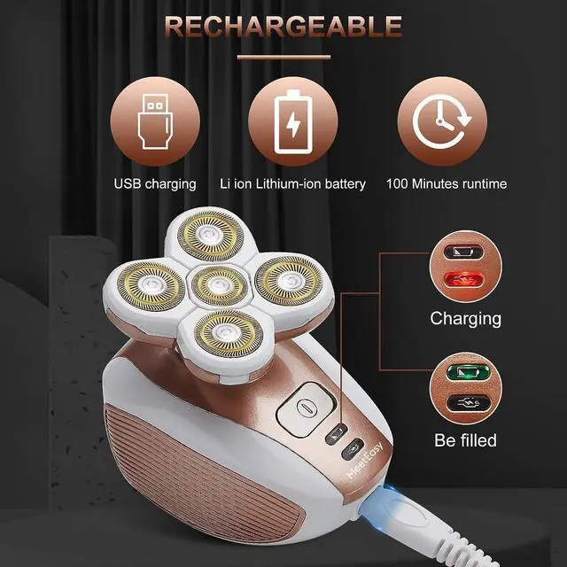 Alt view image 7 of 7 - Electric Leg Shaver for Women - Rechargeable Painless Lady Razor for Leg Face Lips Body Underarms Armpit - Female Cordless Bikini Trimmer