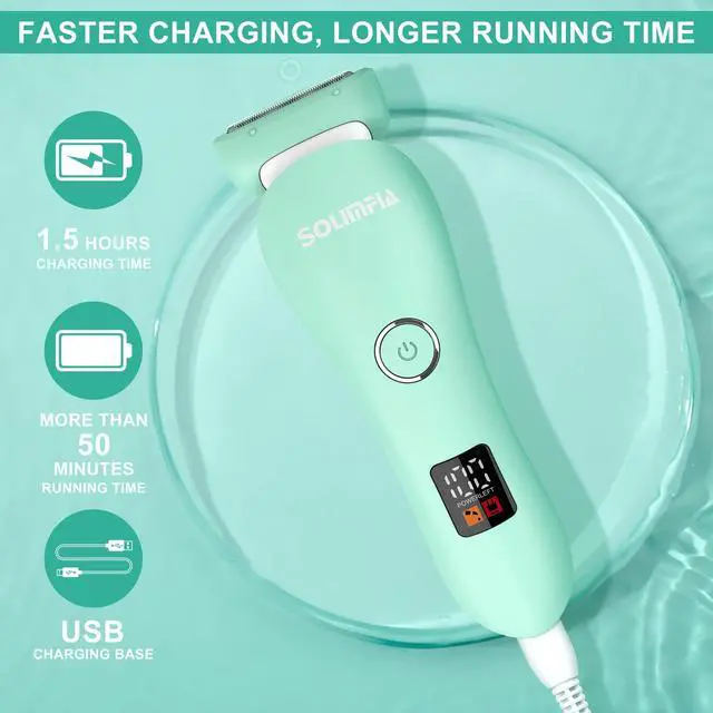 Alt view image 6 of 7 - Lady Shavers Electric Shaver for Women Electric Razor for Arm Leg Armpit Bikini Cordless Portable Painless IPX6 Waterproof USB Rechargeable Dry Wet