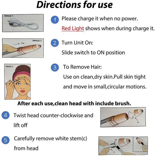 Alt view image 3 of 6 - USB Rechargeable Portable Electric Eyebrow Trimmer Pen for Women, Painless Precision Hair Remover, Safe Shaver Razor Tool for Face, Leg, Lip, Armpit, Hand (Rose Gold)