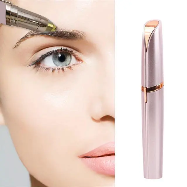 Alt view image 6 of 6 - USB Rechargeable Portable Electric Eyebrow Trimmer Pen for Women, Painless Precision Hair Remover, Safe Shaver Razor Tool for Face, Leg, Lip, Armpit, Hand (Rose Gold)