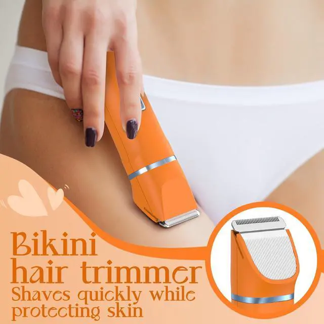 Alt view image 6 of 7 - Facial Hair Removal for Women - Waterproof 2 in 1 Rechargeable Eyebrow and Bikini Trimmer for Women, Painless Electric Razor/Shaver for Lip, Arms, Face, Peach Fuzz