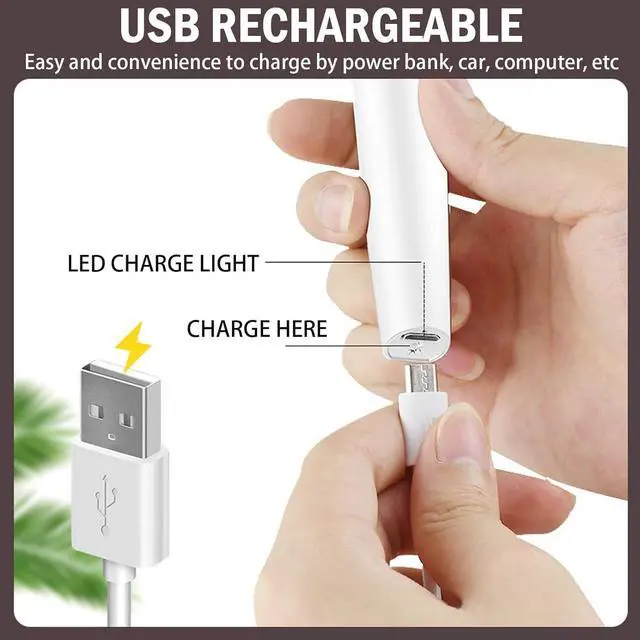 Alt view image 6 of 7 - Facial Hair Remover & Eyebrow Trimmer - 2 in 1 Electric Women's Face, Nose & Body Shaver - Painless Epilator - USB Rechargeable with LED Light