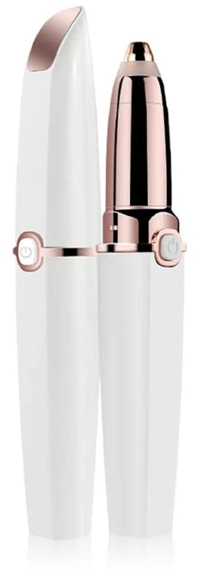 Main image of Facial Hair Remover & Eyebrow Trimmer - 2 in 1 Electric Women's Face, Nose & Body Shaver - Painless Epilator - USB Rechargeable with LED Light