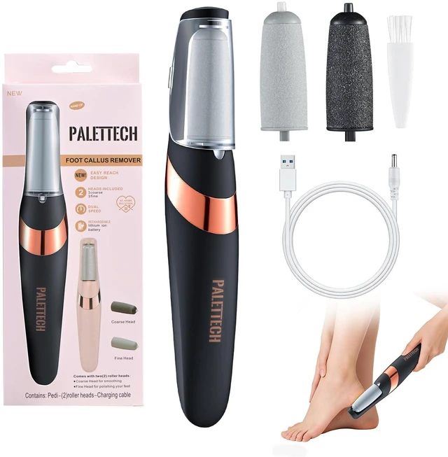 Main image of Foot Callus Remover, Electric Callus Remover for Feet with Dual Roller Heads, 2 Speeds & LED Light, 3× Faster Than Manual, 90-Min Runtime, Pedicure Tools for Feet, Foot File for Home Use