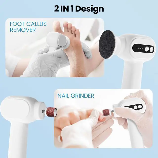 Alt view image 4 of 7 - 2-in-1 Electric Callus Remover for Feet, Professional Pedicure Tools Gift