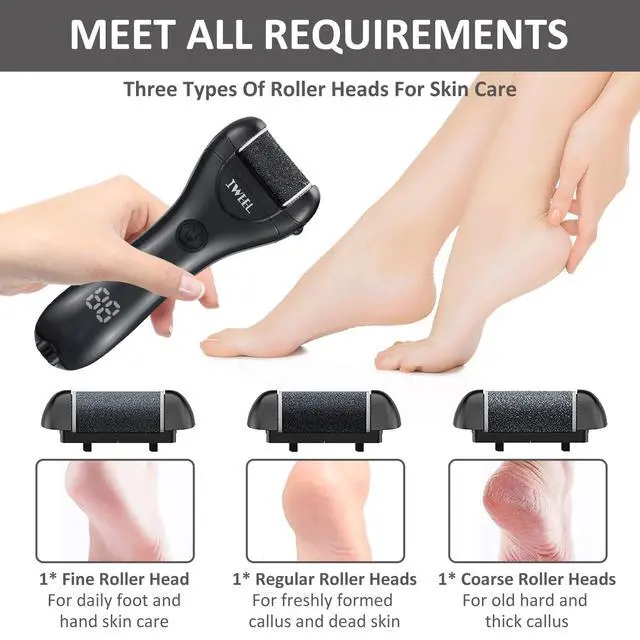 Alt view image 3 of 7 - Electric Foot Callus Remover, Rechargeable Portable Electronic Foot File Pedicure Kit, Electric Callus Remover for Feet, Pedicure Tools, Foot Scrubber File, Professional Foot Care for Dead Skin