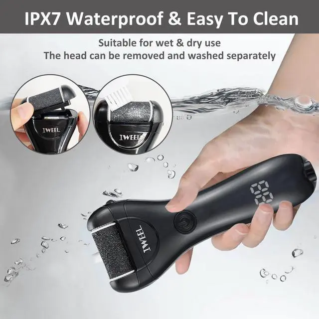 Alt view image 4 of 7 - Electric Foot Callus Remover, Rechargeable Portable Electronic Foot File Pedicure Kit, Electric Callus Remover for Feet, Pedicure Tools, Foot Scrubber File, Professional Foot Care for Dead Skin