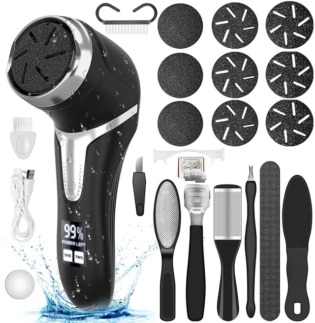 Main image of Electric Callus Remover for Feet (with Dander Vacuum), Portable Pedicure Kit Foot File Callus Remover, Rechargeable Waterproof Foot File for Foot Care Deadskin Remover with 9Head&LCD Display