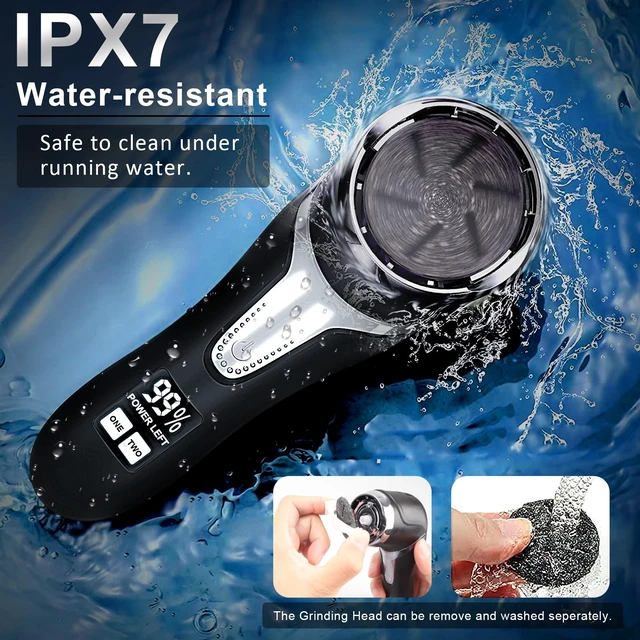 Alt view image 6 of 7 - Electric Callus Remover for Feet (with Dander Vacuum), Portable Pedicure Kit Foot File Callus Remover, Rechargeable Waterproof Foot File for Foot Care Deadskin Remover with 9Head&LCD Display