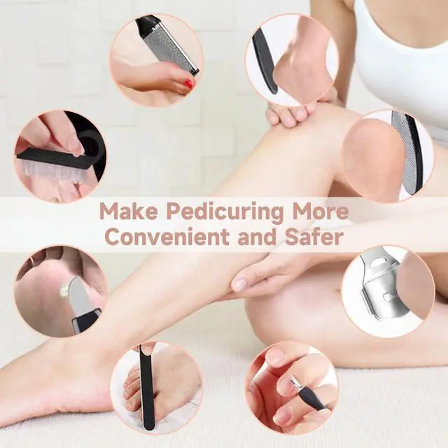 Alt view image 6 of 7 - Electric Callus Remover for Feet with 3 Rollers, Waterproof Electric Foot Callus Remover, Rechargeable Portable Foot Scrubber, Professional Pedicure Tools, Foot Care for Dry/Dead Skin, 2 Speed, Black
