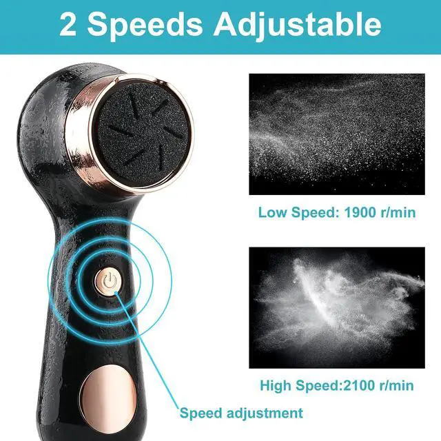 Alt view image 5 of 6 - Electric Foot Callus Removers for Feet - Rechargeable Waterproof Portable Electronic Foot File Pedicure Tools for Cracked Heels Dead Skin