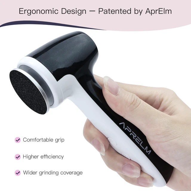 Alt view image 2 of 6 - Rechargeable Electric Foot Callus Remover with 3-Sizes 120Pcs Sandpaper Discs, Professional 1000RPM 3-Speed Control Electric Foot File (E7 Black)