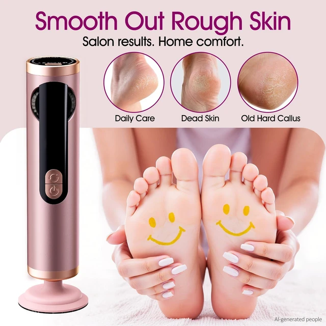 Alt view image 6 of 7 - Upgraded Electric Foot Callus Remover | Stepless Speed Adjustable, Professional Pedicure Tools, 40PCS Sandpaper Discs, Heel Scraper for Cracked Heels & Dry Dead Skin