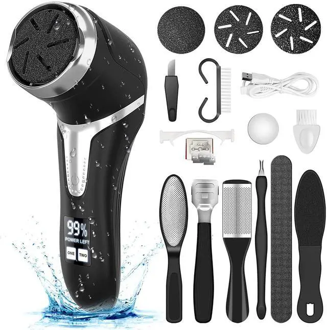 Main image of Electric Callus Remover for Feet with Vacuum, Professional Pedicure Tools Kit, Rechargeable Waterproof Foot File for Foot Care Deadskin Remover with 3Heads&2Speed,LCD Display