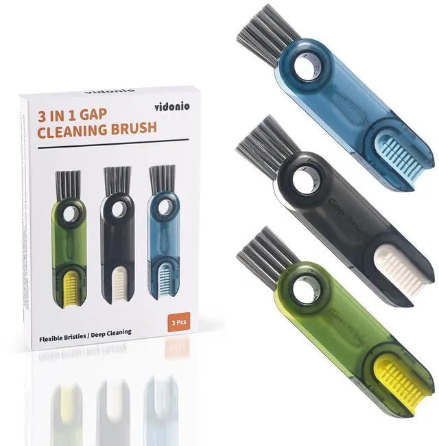 Main image of 3 in 1 Cup Lid Gap Cleaning Brush Set, Multifunctional Insulation Bottle Cleaning Tools, Mutipurpose Tiny Silicone Cup Holder Cleaner, Home Kitchen Cleaning Tools