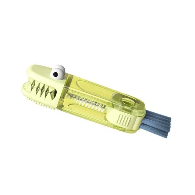 Alt view image 7 of 7 - 3-in-1 Crocodile Bottle Lid Cleaning Brush Set, Tiny Crevice Gap Cleaner for Insulated Tumblers, Sport Water Bottles & Baby Bottles, 3 PCS Brush for Lids & Straws (Blue/Orange/Green)
