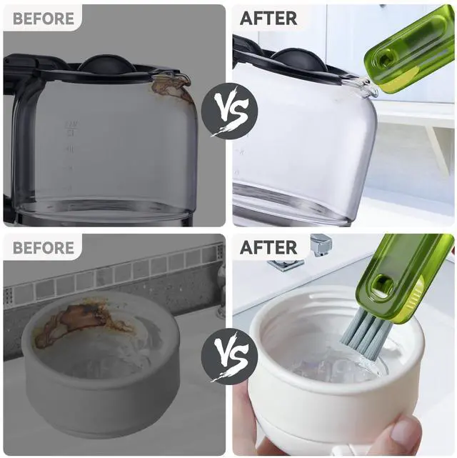 Alt view image 5 of 7 - 3 in 1 Cup Lid Gap Cleaning Brush Set, Multifunctional Bottle Cleaning Brush, Silicone Cup Lid Gap Cleaner, Home Kitchen Crevice Cleaning Tools (Multicolored-3PCS)