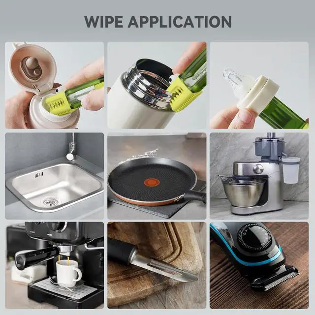 Alt view image 6 of 7 - 3 in 1 Cup Lid Gap Cleaning Brush Set, Multifunctional Bottle Cleaning Brush, Silicone Cup Lid Gap Cleaner, Home Kitchen Crevice Cleaning Tools (Multicolored-3PCS)