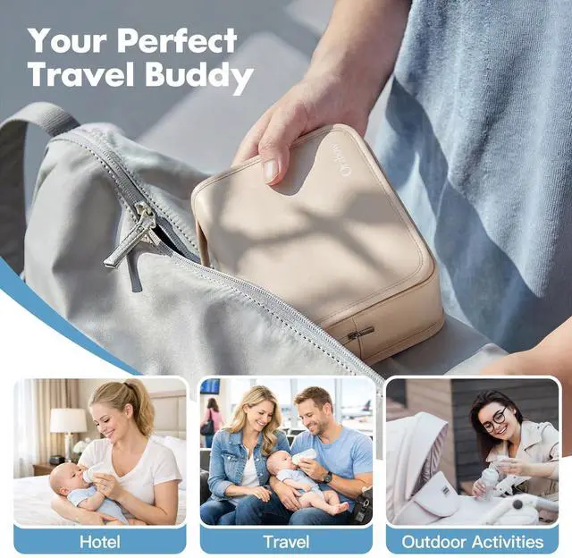 Alt view image 5 of 7 - Electric Baby Bottle Brush Cleaner, 7-in-1 Portable Cleaning Set with Soap Dispenser & Travel Bag, 150-Min Runtime, Silicone Brush for Nipple/Straw/Formula Mixing, IPX6 Waterproof