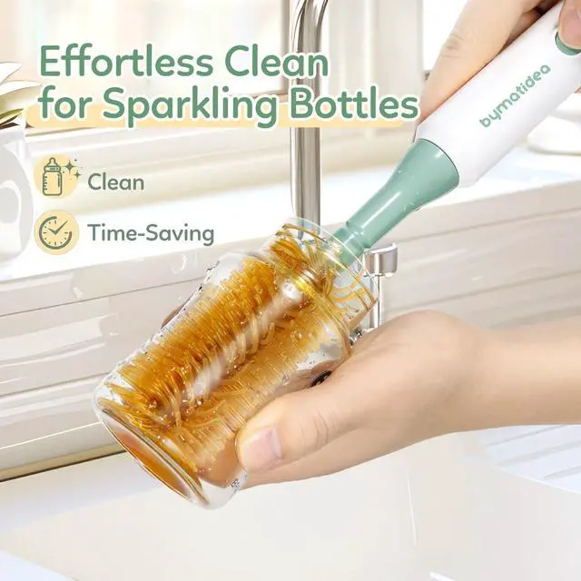 Alt view image 2 of 7 - Electric Baby Bottle Brush Cleaner, 8-in-1 Travel Kit with Storage Box, Food-Grade Silicone, Waterproof, Long Battery Life, Portable Baby Bottle Cleaner Brush Set, Ideal Gift for Parents & Babies